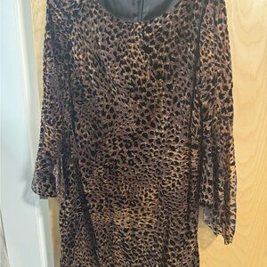 Leopard Print Velvet Dress